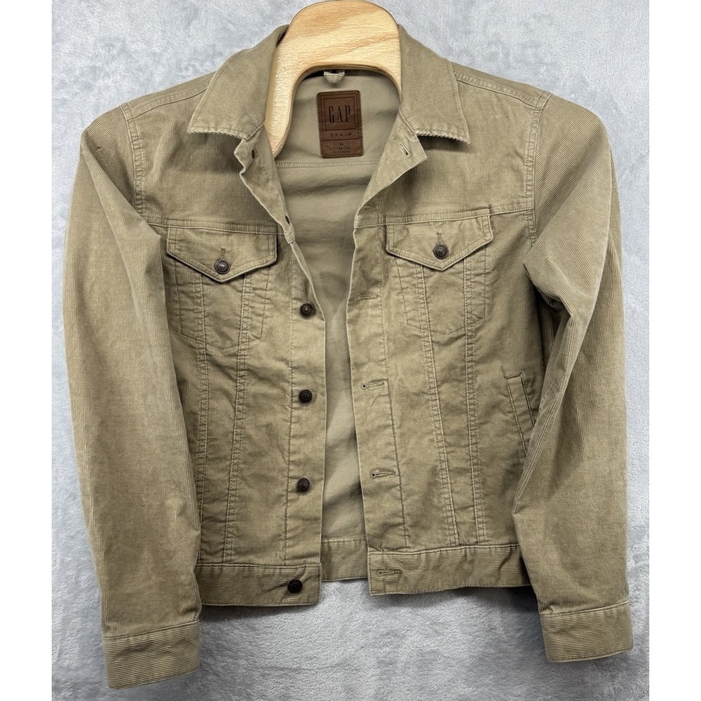 Gap Corduroy Jacket Stretch Crop Jacket Tan Beige Women's SIze M